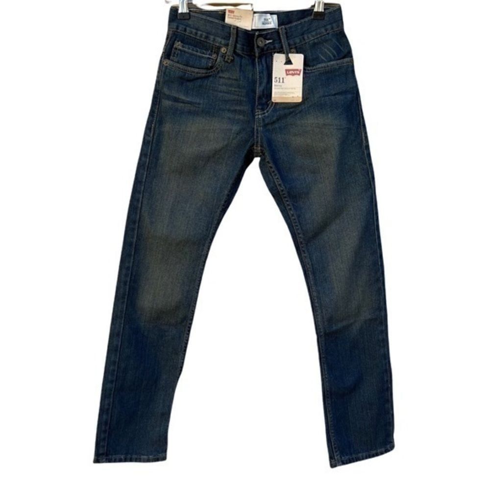 Levi’s 511 kids jeans skinny fit slim leg dirtied stretch size 12 26/26 NWT